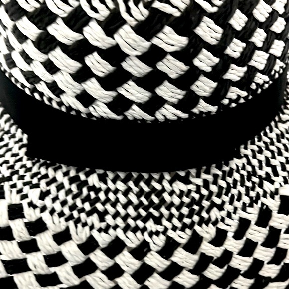 CONDURA WOMEN’S Black and White Paper Summer Hat Wide. One Size - Picture 3 of 7